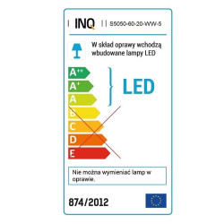 Taśma LED S5050x60 9,6W 700lm/m 3000K IP20 RA80 5m INQ S5050-60-20-WW-5