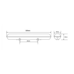 Oprawa led HOLDA 18W zintegrowana 1900lm IP65 600mm 4000K