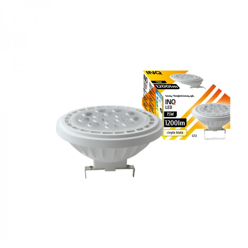 Lampa led AR111 G53 15W 830 12V 36^ 1200lm biały INQ 