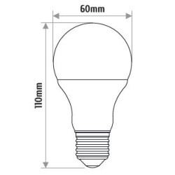 Lampa led A60 E27 5W bulb 400lm 3000K INQ