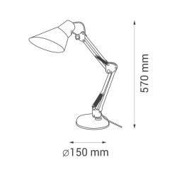 Lampka biurkowa E27 LILLY Nilsen kreślarska biala FN017