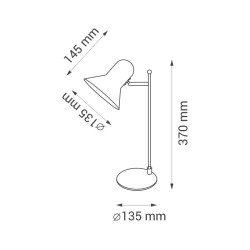 Lampka biurkowa i stołowa E27 BELL Nilsen biała LS001