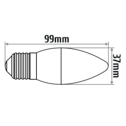 Lampa led B35 E27 5W świeczka 320lm 3000K INQ