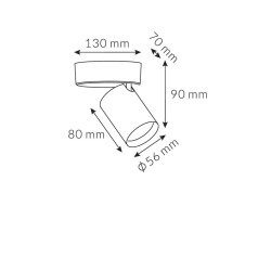 Oprawa Ozzo Cleo 1W-BL spot 1-50W czarna