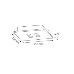 Plafon, lampa sufitowa Owen 14,7W 3000K 900lm RA90 plafon biały gips 3524