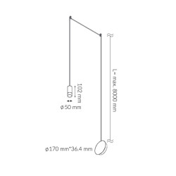 Lampa wisząca Lena 1 wisząca czarna 3532