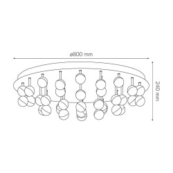 Plafon, lampa sufitowa Georgia 74W fi80cm plafon biały 3591