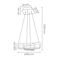 Lampa wisząca Holly 48W wisząca biała 3598