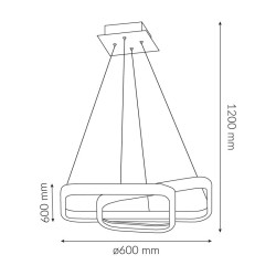 Lampa wisząca Holly 64W wisząca biała 3600