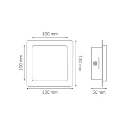 Kinkiet, lampa ścienna Lucas 5W 3000K 200lm czarny 3604 