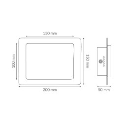 Kinkiet, lampa ścienna Lucas 5W 3000K 200lm czarny 3606