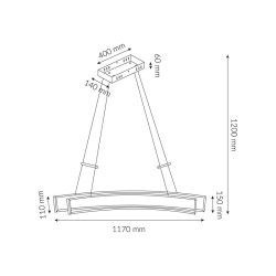 Lampa wisząca Clara 40W wisząca biała 3622