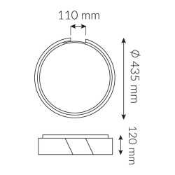 Plafon, lampa sufitowa Isla 30W 3000K 1800lm plafon biały fi43cm 3551