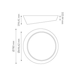 Plafon, lampa sufitowa Chloe 90W 3000K 5400lm plafon biały 3558