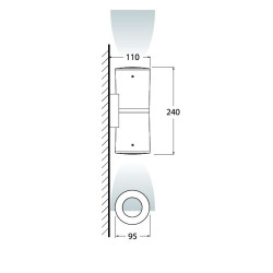 Kinkiet FRANCA 90-2L szary Y GU10 LED 2x3,5W 4000K