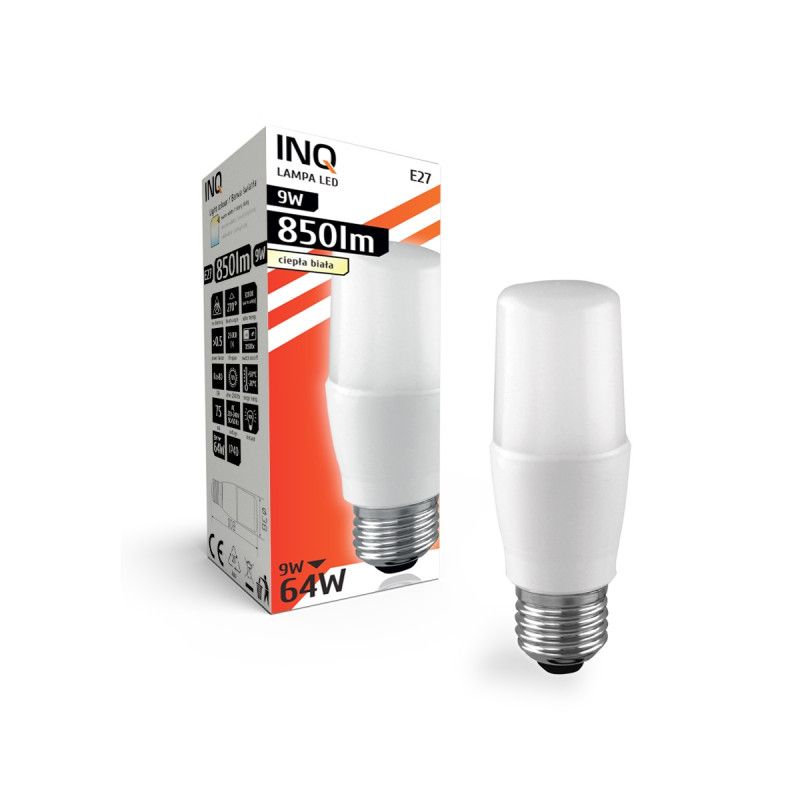 Lampa led E27 9W T7A 830 850lm do plafonier INQ