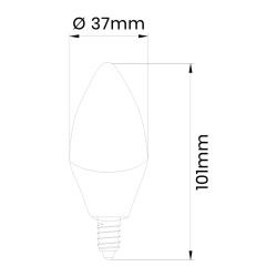 Lampa led C37 E14 PROFI 8W świeczka 750lm 4000K INQ