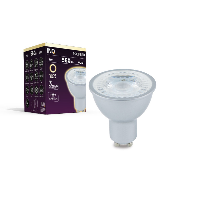 Lampa led GU10 7W 3000K 560lm INQ