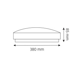 Plafoniera led SKADI z czujką ruchu 24W 2160lm okrągła 4000K 