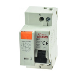 Wyłącznik różnicowoprądowy z członem nadprądowym 2P AC B 10A 30mA RCBO 