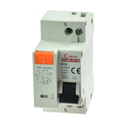 Wyłącznik różnicowoprądowy z członem nadprądowym 2P AC B 16A 30mA RCBO 