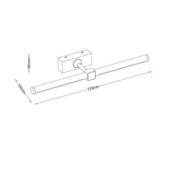 Galeryjka Daniel 12W 3000K 1170lm galeryjka chrom 72,5cm