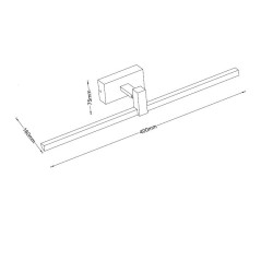 Galeryjka Leo 6W 3000K 520lm galeryjka chrom 40cm