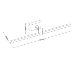 Galeryjka Leo 8W 3000K 650lm galeryjka chrom 50cm