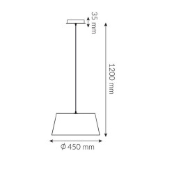 Lampa wisząca Nina 55W 3000K 3300lm fi45cm wisząca biała 3693