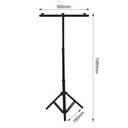 Statyw do opraw halogenowych i naświetlaczy podwójny 160cm żółty