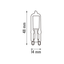 Lampa led G9 2W 210lm 2700K szkło INQ