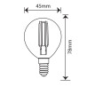 Filament led G45 kulka E14 6W 600lm 4000K INQ