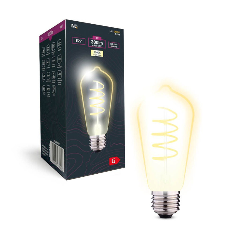 Filament LED  ST64 E27  4W 300lm 3000K