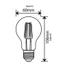 Filament  Led  gold A60 bulb E27  8W 800lm 2700K INQ