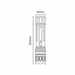 Latarka led 300 ZOOM 1W, 100lm, 3xD(R20), 3 tryby świecenia, stroboskop, zasięg 30m Nilsen Camp