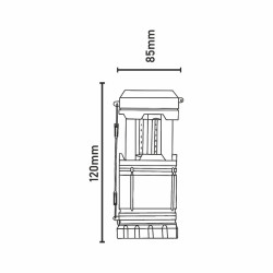 Lampa led kempingowa 120 CAMP 3W, 250lm, 3xAA(R6), zasięg 15m Nilsen Camp