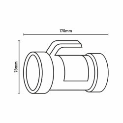 Latarka led Szperacz 150 5W+3W, 230lm+260lm, uchwyt, stroboskop, 4 tryby świecenia, ładowarka USB, wbudowana bateria, zasięg 50m