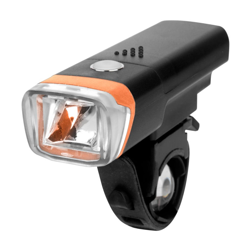 Latarka led rowerowa Bike 053 Orange 1W, 80lm, 3xAAA(R03), stroboskop, 4 tryby świecenia, zasięg 20m Nilsen Camp