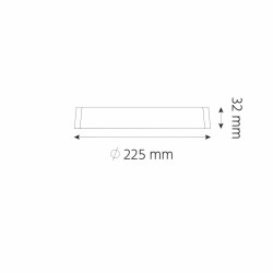 Oprawa LED n/t downlight LARRY kwadrat 18W 1440lm 4000K IP20 INQ