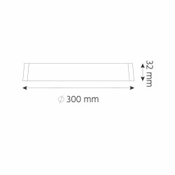 Oprawa LED n/t downlight LARRY kwadrat 24W 1920lm 400K0 IP20 INQ