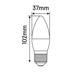 Lampa LED C37 E27 7W świeczka 600lm 4000K INQ