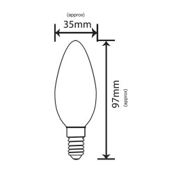 LED milky C37 świeca E14 5,5W 680lm 4000K INQ