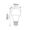 LED A70 E27 20W BULB 2043lm 3000K INQ