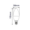 LED C37 E14 9W świeca 820lm 3000K INQ