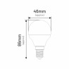 LED G45 E14 9W kulka 820lm 3000K INQ