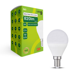 LED G45 E14 9W kulka 820lm...
