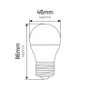 LED G45 E27 9W kulka 820lm 4000K INQ