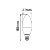 LED C37 E14 6W świeca 510km 6500K INQ