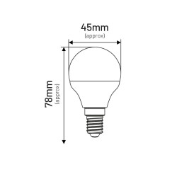 LED G45 E14 6W kulka 510lm 6500K INQ