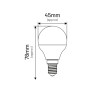 LED G45 E14 6W kulka 510lm 6500K INQ